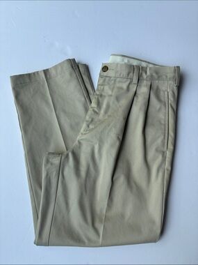 L.L. Bean Men's Pleated Chino Pants - Khaki
